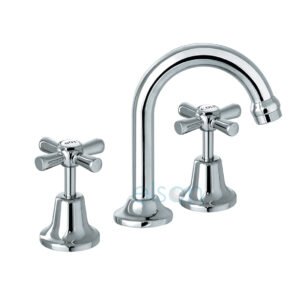 EASY CLEAN BASIN SET W/GOOSE NECK SPOUT CP 4 STAR