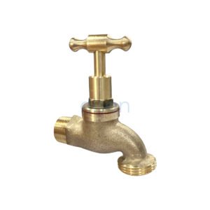 HOSE COCK 3/4" TH BRASS MI W/ BRASS JUMPER VALVE 60317