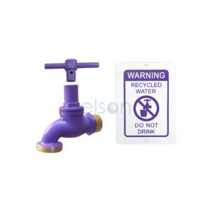 AV RECYCLED H.COCK 3/4"MI W/KEY&WARN PLT