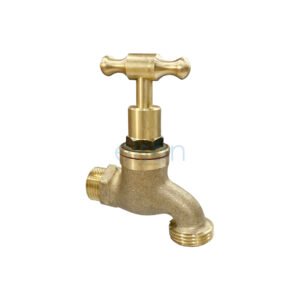 HOSE COCK 1/2" TH BRASS MI W/ BRASS JUMPER VALVE 60562