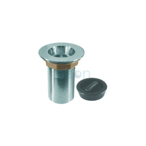 PLUG&WASTE 40x80mm CP W/RUB PLG