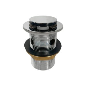 elson EZI-CLEAN OVER FLOW POP-UP PLUG & WASTE 40mm x 80mm BRASS CP