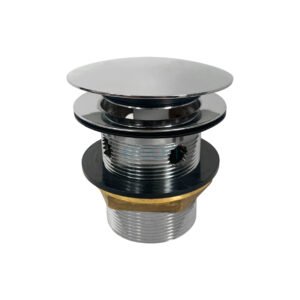 elson EZI-CLEAN OVER FLOW MULTI POP-UP MUSHOOM RND P&W 50mm x 80mm BRASS CP