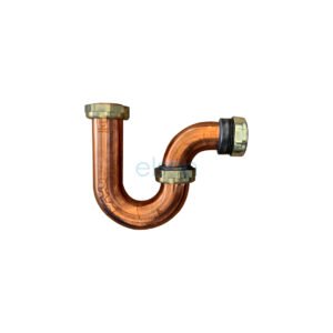 COPPER P TRAP 40mm COPPER FINISH EASY FIX