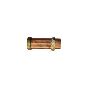 COPPER TRAP EXTENSION W/ NUT & RUB. OLIVE COPPER FINISH 50mmx150mm