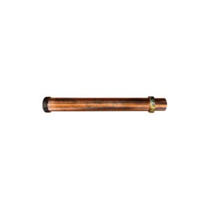COPPER TRAP EXTENSION W/ NUT & RUB. OLIVE COPPER FINISH 50mmx450mm