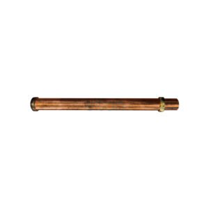 COPPER TRAP EXTENSION W/ NUT & RUB. OLIVE COPPER FINISH 50mmx600mm