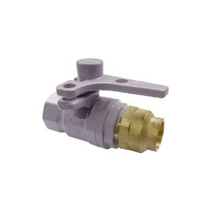 METER BALL VALVE 740 SERIES REC LILAC LF DR BRS Rp3/4 FI X 20Cn FLARED LOCK