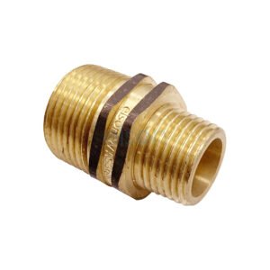 NIPPLE D/HEX R3/4xR1/2 BRS TAPERED THREAD SEAL