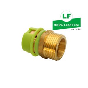 EPS LF CRIMP W&G DUAL NO.3 STRAIGHT 24° CONE SEAL LF DR BRASS 16mm x 15Cn