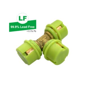 EPS PEX CRIMP W&G DUAL NO.24 TEE LEAD FREE BRASS 16mm