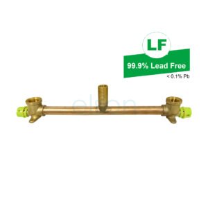 EPS PEX CRIMP W&G DUAL BATH/LAUNDRY ASSY STRAIGHT LF BRS 300mm (SIDE ENTRY)