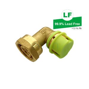 EPS PEX CRIMP W&G DUAL NO.63 BENT TAP CONNECTOR LF BRASS 20mmx20mm FI NUT
