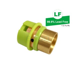 EPS PEX CRIMP W&G DUAL CONNECTING BARB FEMALE LEAD FREE BRASS 16mm