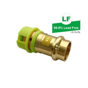 ADAPTOR elson LF PRESS GAS 25mm x EPS LF CRIMP GAS 25mm LF DR BRASS