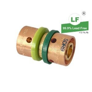 ADAPTOR WATER SDR9 PEX 16mm X EPS LF CRIMP 16mm LF DR BRASS