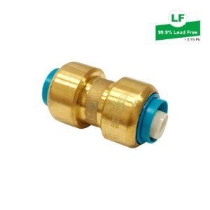 EPS PEX PUSH-FIT NO.1 STRAIGHT COUPLING LEAD FREE BRASS 16mm