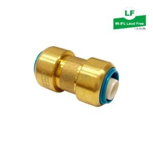 EPS PEX PUSH-FIT NO.1 STRAIGHT COUPLING LEAD FREE BRASS 20mm