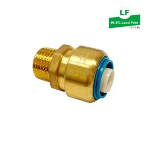 EPS PEX PUSH-FIT NO.3 STRAIGHT CONNECTOR LEAD FREE BRASS 20mm x 15mm MI