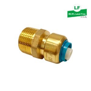 EPS PEX PUSH-FIT NO.3 STRAIGHT CONNECTOR LEAD FREE BRASS 16mm x 20mm MI
