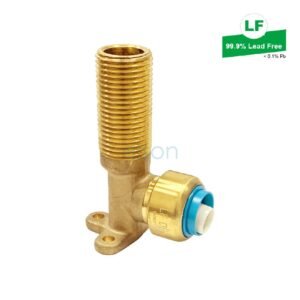 EPS PEX PUSH-FIT NO.19BP ELBOW LEAD FREE BRASS 16mm x 15mm MI  75mm LONG