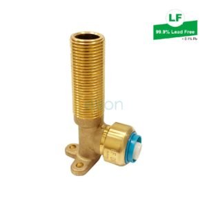 EPS PEX PUSH-FIT NO.19BP ELBOW LEAD FREE BRASS 16mm x 15mm MI  90mm LONG
