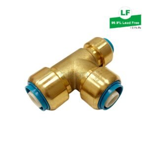 EPS PEX PUSH-FIT NO.26 TEE REDUCED END LEAD FREE BRASS 20x16x20mm