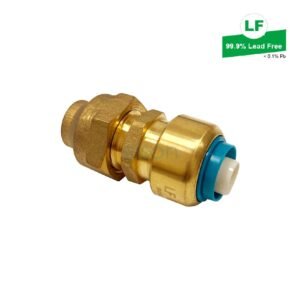 EPS PEX PUSH-FIT FLARED COMPRESSION UNION LEAD FREE BRASS 16mm x 15mm FL