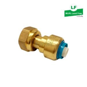 EPS PEX PUSH-FIT NO.62 STRAIGHT TAP CONN CONE LF BRASS 16mm x 15mm FI NUT