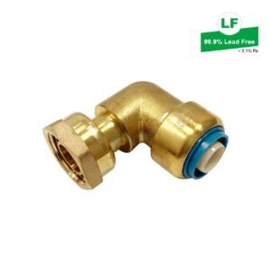 EPS PEX PUSH-FIT NO.63 BENT TAP CONN LEAD FREE BRASS 20mm x 20mm FI NUT