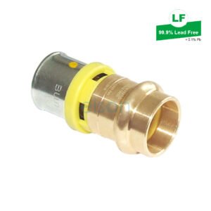 ADAPTOR elson LF PRESS DN20 X BUSHPEX CRIMP GAS 20mm LF DR BRASS