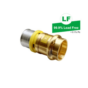 ADAPTOR elson LF PRESS DN25 X BUSHPEX CRIMP GAS 25mm LF DR BRASS