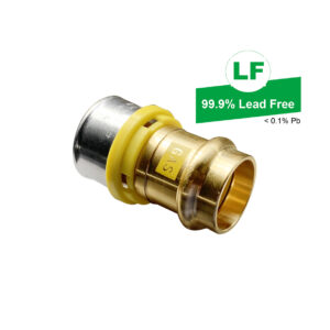 ADAPTOR elson LF PRESS DN25 X BUSHPEX CRIMP GAS 32mm LF DR BRASS