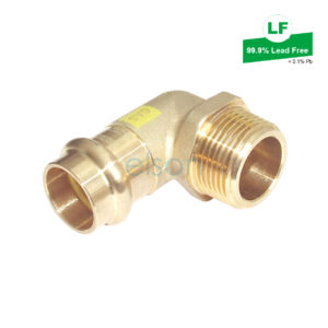 LF PRESS GAS NO.13 ELBOW LF DR BRASS DN15 x R1/2 MI