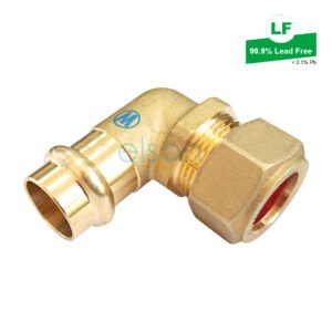 LF PRESS WATER COPPER OLIVE COMPRESSION ELBOW LF DR BRS DN20 x 20Cn