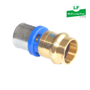 ADAPTOR elson LF PRESS DN15 X BUSHPEX CRIMP-ON 16mm LF DR BRASS