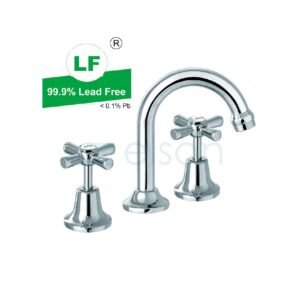 LF EASY CLEAN  BASIN SET W/GOOSE NECK SPOUT CP 4 STAR