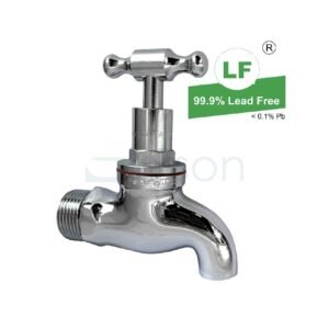 LF T HEAD BIB COCK 3/4" TH CP WELS 3 STAR
