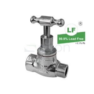 LF STOP COCK 1/2" TH CP M/F