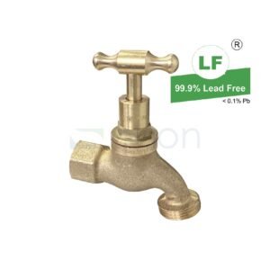 LF  HOSE COCK 1/2" TH BRASS FI W/ BRASS JUMPER VALVE 60466
