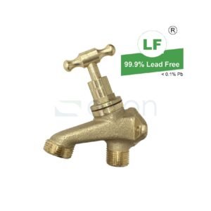 LF HOSE COCK 1/2" TH B/PLATE RB