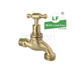 LF HOSE COCK 1/2" TH P/B