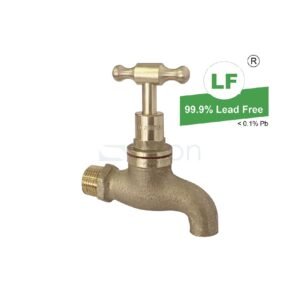 LF T HEAD BIB COCK 1/2" TH RB WELS 3 STAR