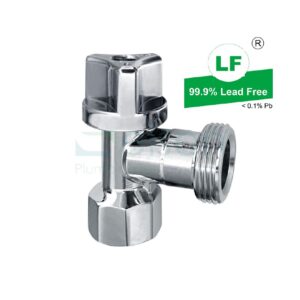 LF WASHING MACHINE STOP 1/4 TURN WITH NON RETURN VALVE 3/4" CHROME