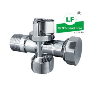 LF DUAL ISOLATION STOP 1/4 TURN W/NRV 1/2" & 3/4" CHROME