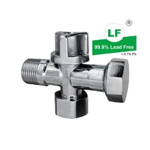 LF DUAL ISOLATION STOP 1/4 TURN W/NRV 1/2" & 3/4" CHROME LOOSE NUT