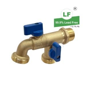 LF BALL H/COCK DUAL OUTLET DR BRS R3/4xG1B MI