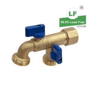 LF BALL H/COCK DUAL OUTLET DR BRS Rp3/4xG1B MI