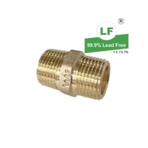 LF NIPPLE HEXAGON 10mm (3/8") BRASS