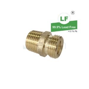 LF NIPPLE HEXAGON R1/2X15Cn(15mmMI) BRS OLIVE SEAL